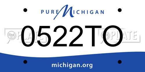 0522TO Michigan License Plate