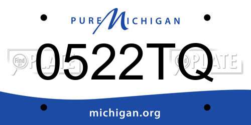 0522TQ Michigan License Plate