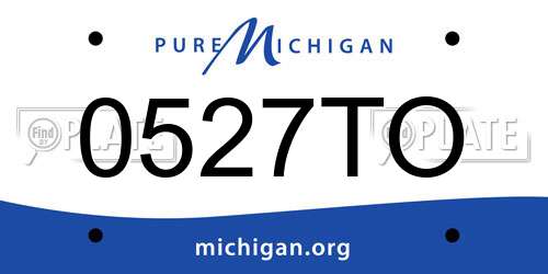 0527TO Michigan License Plate