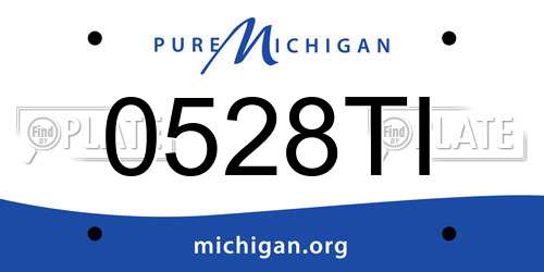 0528TI Michigan License Plate