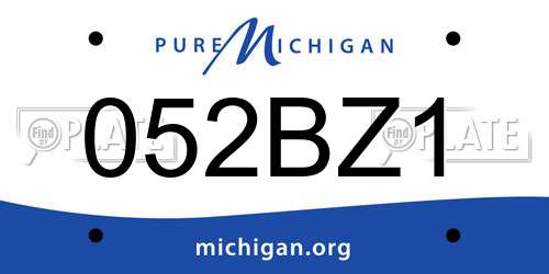 052BZ1 Michigan License Plate