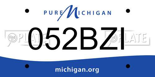 052BZI Michigan License Plate