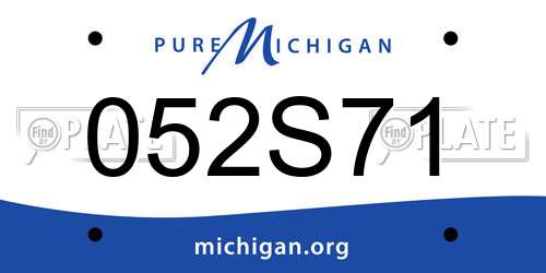 052S71 Michigan License Plate