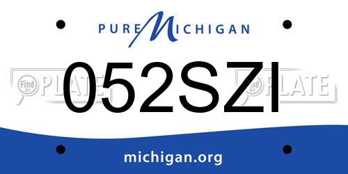 052SZI Michigan License Plate