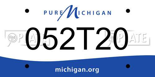 052T20 Michigan License Plate