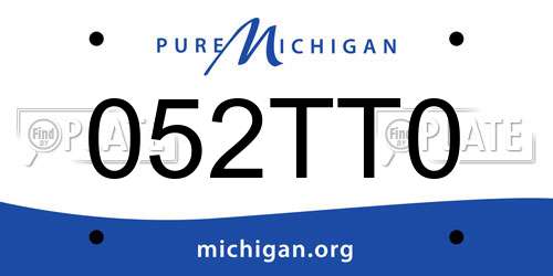 052TT0 Michigan License Plate