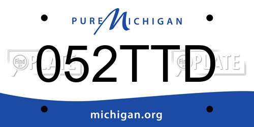 052TTD Michigan License Plate