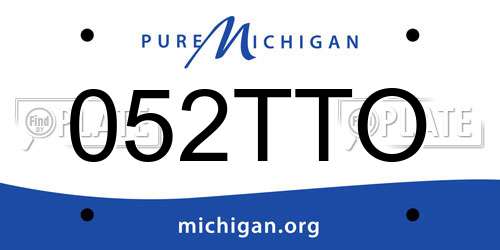 052TTO Michigan License Plate