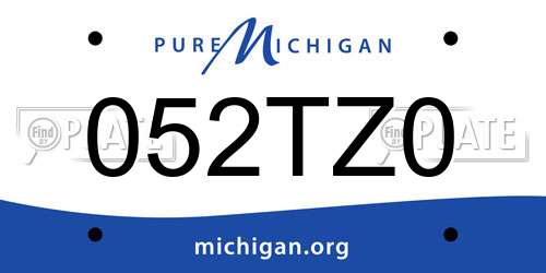 052TZ0 Michigan License Plate