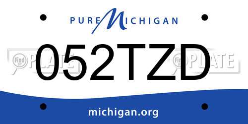 052TZD Michigan License Plate