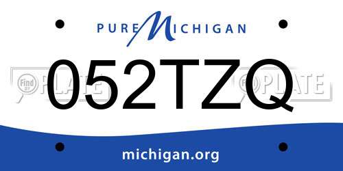 052TZQ Michigan License Plate