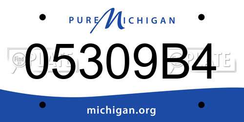 05309B4 Michigan License Plate
