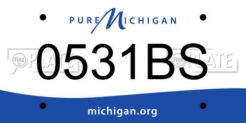 0531BS Michigan License Plate