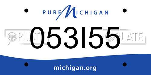 053I55 Michigan License Plate