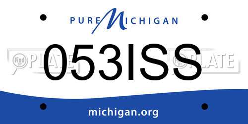 053ISS Michigan License Plate