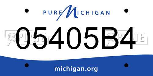 05405B4 Michigan License Plate