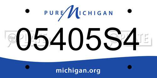 05405S4 Michigan License Plate