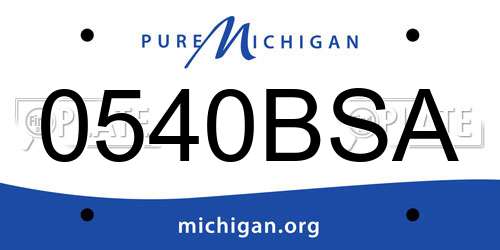 0540BSA Michigan License Plate