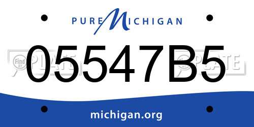 05547B5 Michigan License Plate