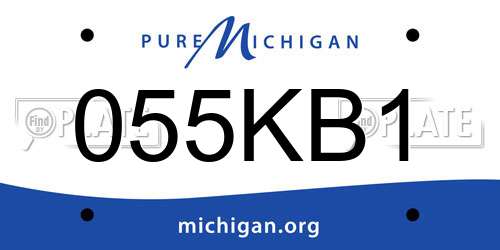 055KB1 Michigan License Plate