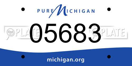 05683 Michigan License Plate