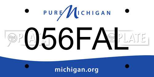 056FAL Michigan License Plate