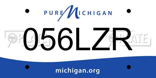 056LZR Michigan License Plate
