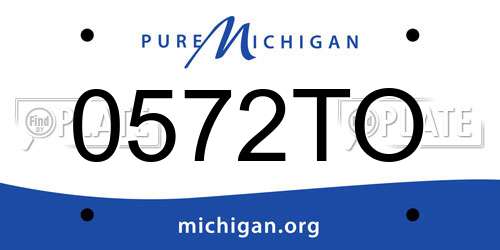 0572TO Michigan License Plate