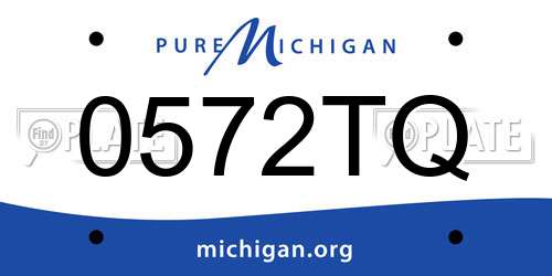 0572TQ Michigan License Plate