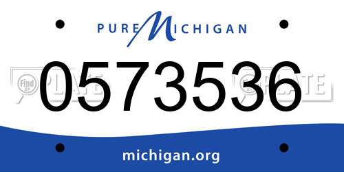 0573536 Michigan License Plate