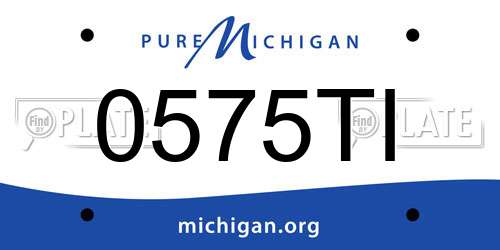 0575TI Michigan License Plate
