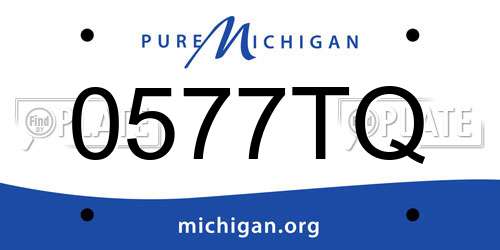 0577TQ Michigan License Plate