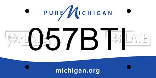 057BTI Michigan License Plate