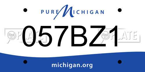 057BZ1 Michigan License Plate