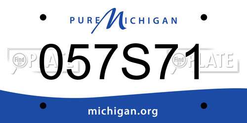 057S71 Michigan License Plate