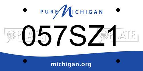 057SZ1 Michigan License Plate