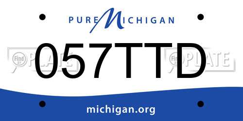 057TTD Michigan License Plate