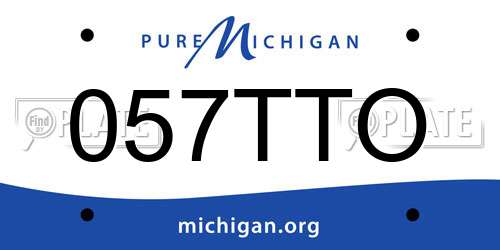 057TTO Michigan License Plate