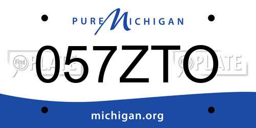 057ZTO Michigan License Plate