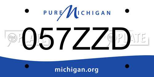 057ZZD Michigan License Plate