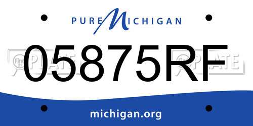 05875RF Michigan License Plate