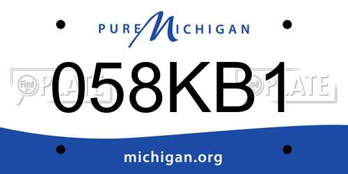 058KB1 Michigan License Plate