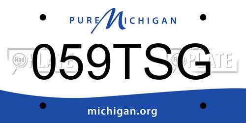 059TSG Michigan License Plate