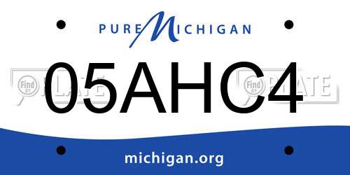 05AHC4 Michigan License Plate