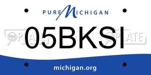 05BKSI Michigan License Plate