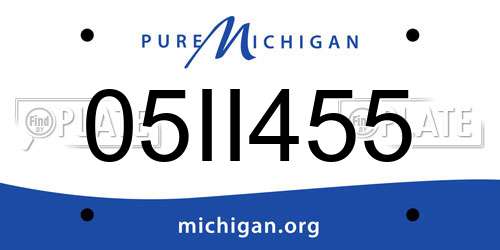 05II455 Michigan License Plate