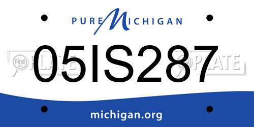 05IS287 Michigan License Plate
