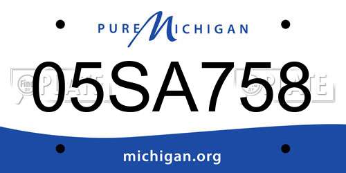 05SA758 Michigan License Plate
