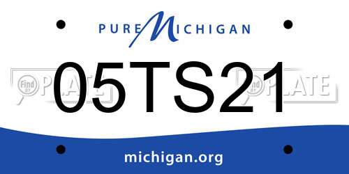 05TS21 Michigan License Plate