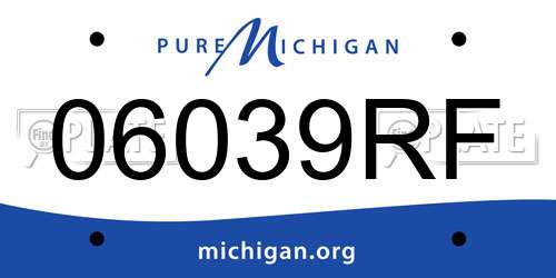 06039RF Michigan License Plate